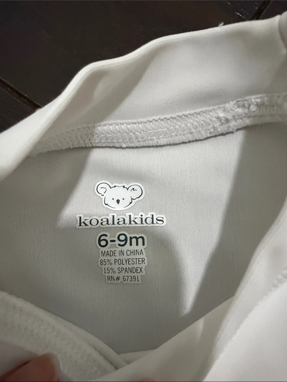 Koala Kids swim top long sleeves White & Light Blue Shark Swim Rashguard